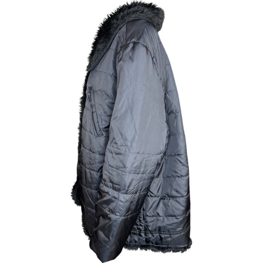 Dollhouse OuterWear Womens Black Puffer Jacket with Faux Fur Outdoors Winter - Picture 4 of 15